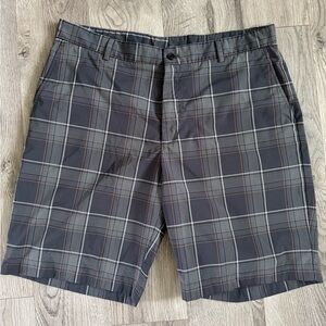 Men's Slazenger Golf Shorts Flat Front Plaid size 38